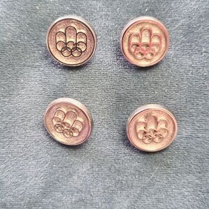 2/$22 1976 Montreal Olympics collectible silver buttons - lot of 4